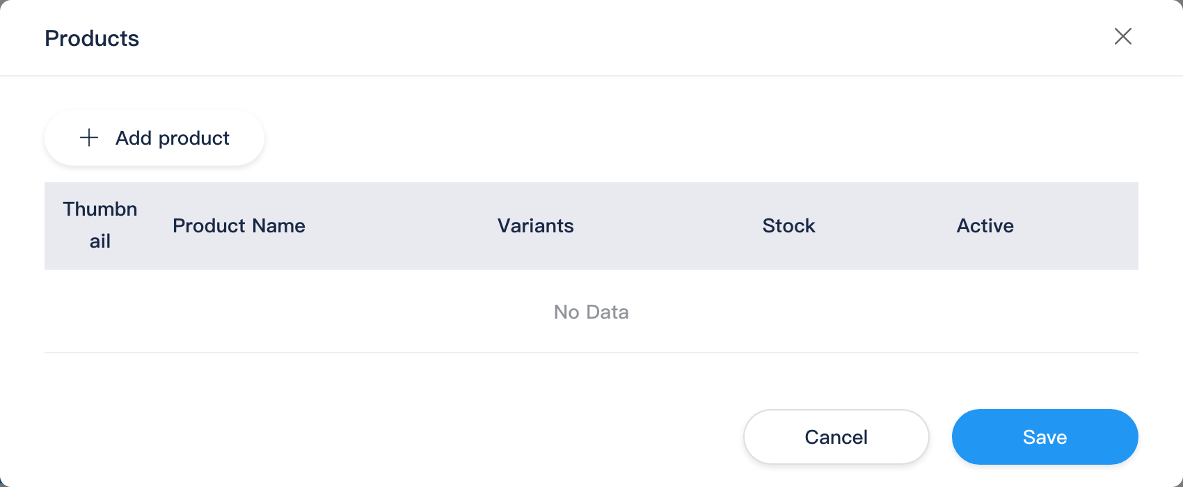 Category linked products dialog: manual category add and remove
