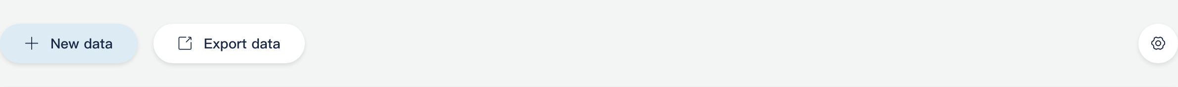 Table data toolbar