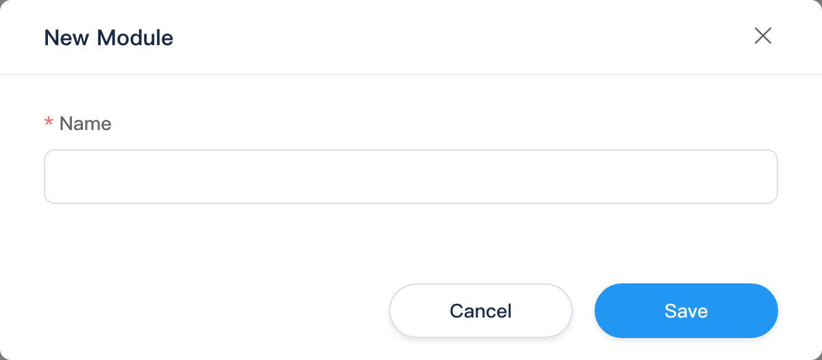 New module dialog