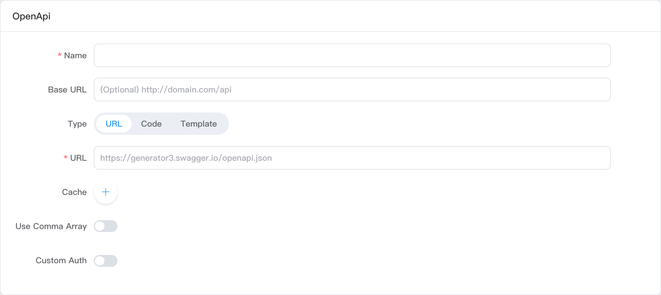 Type URL: spec address