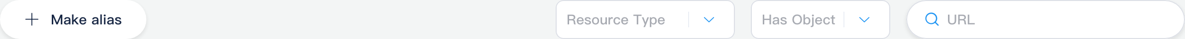 Internal URL toolbar and filters
