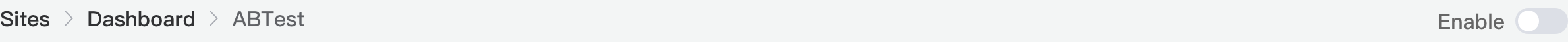 AB testing header and enable switch