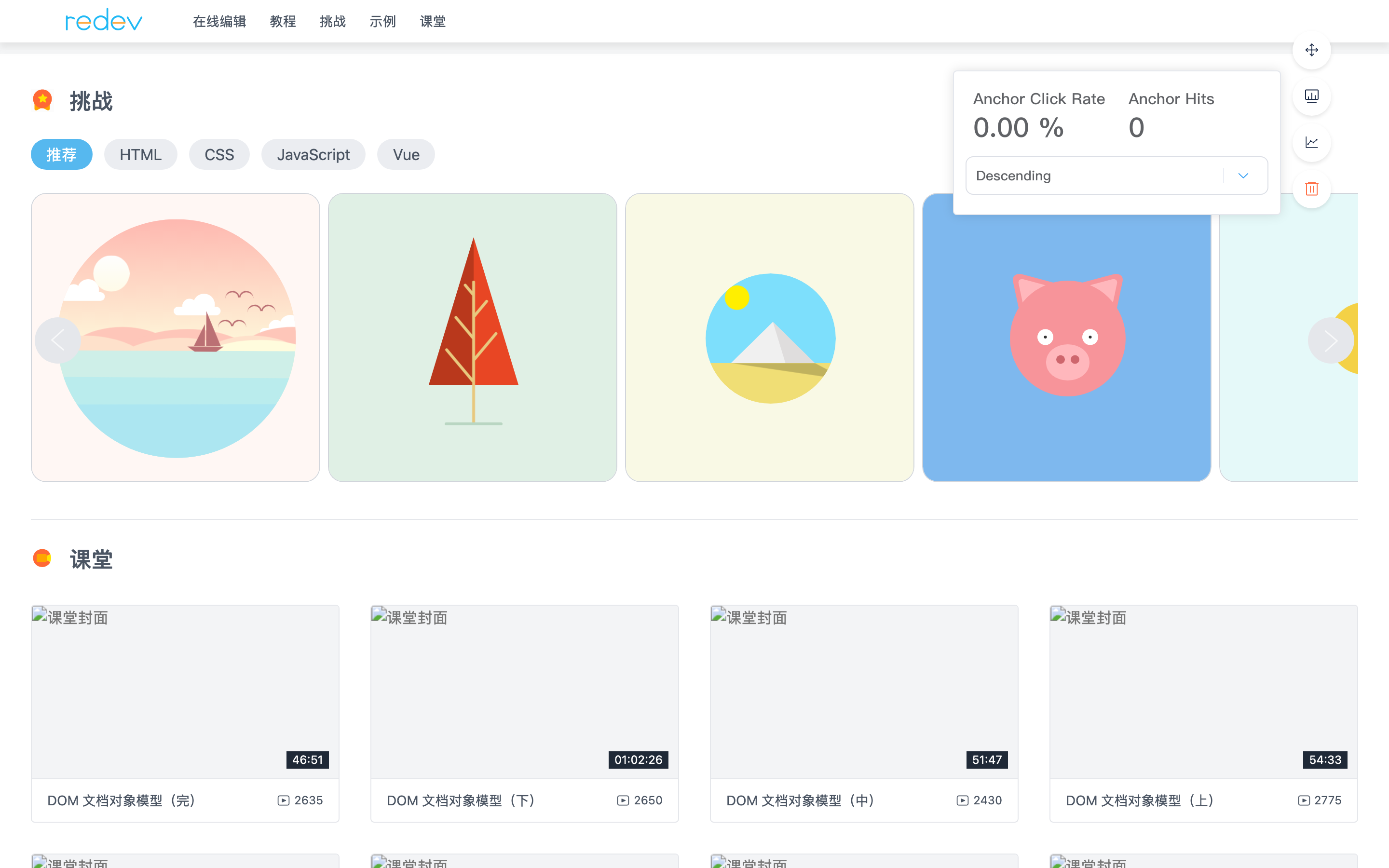 Fullscreen anchor editor