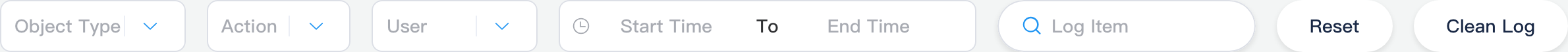 Site log filters