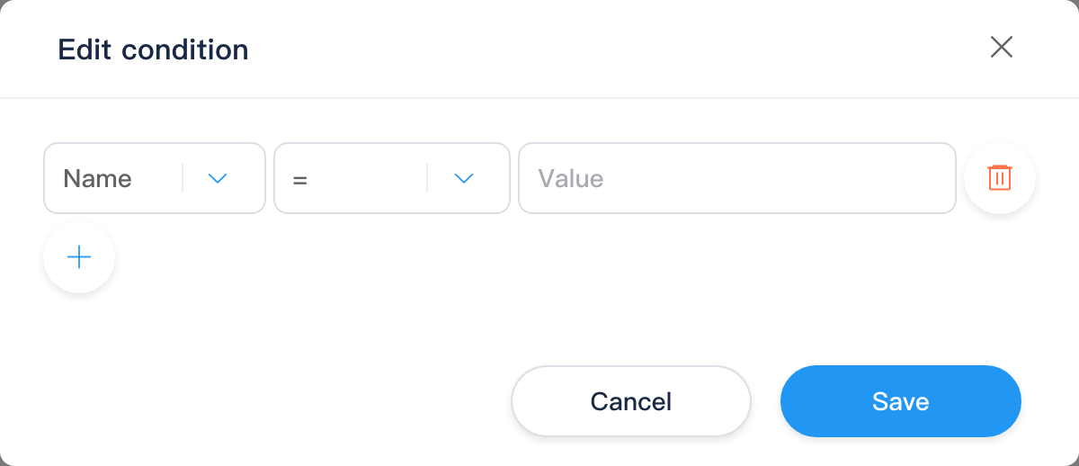 Edit conditions