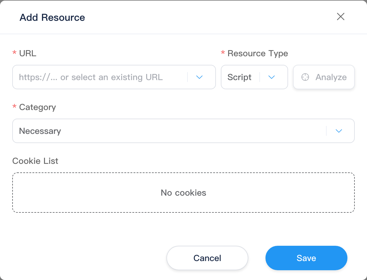 Add Cookie resource