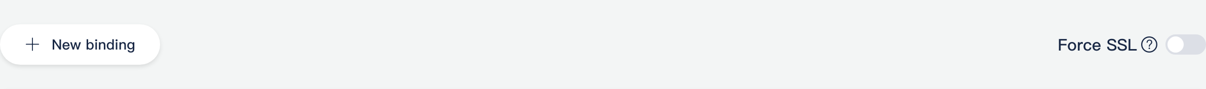 Domains toolbar