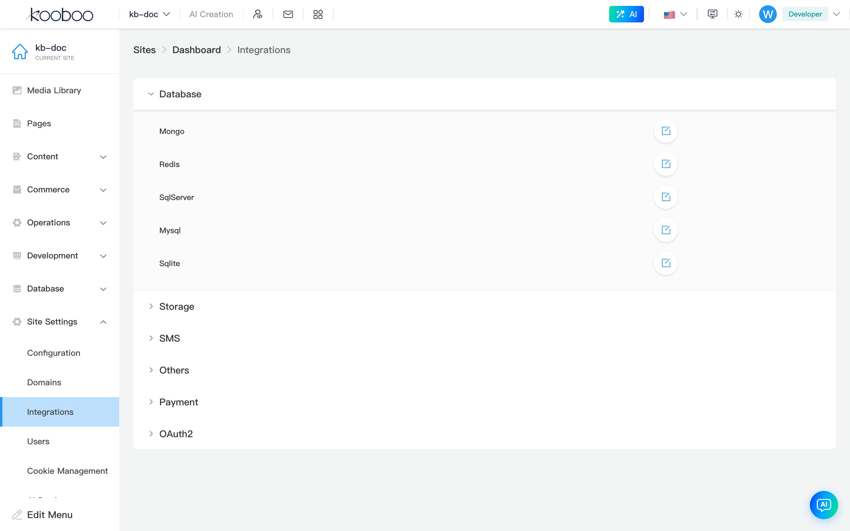 Database group