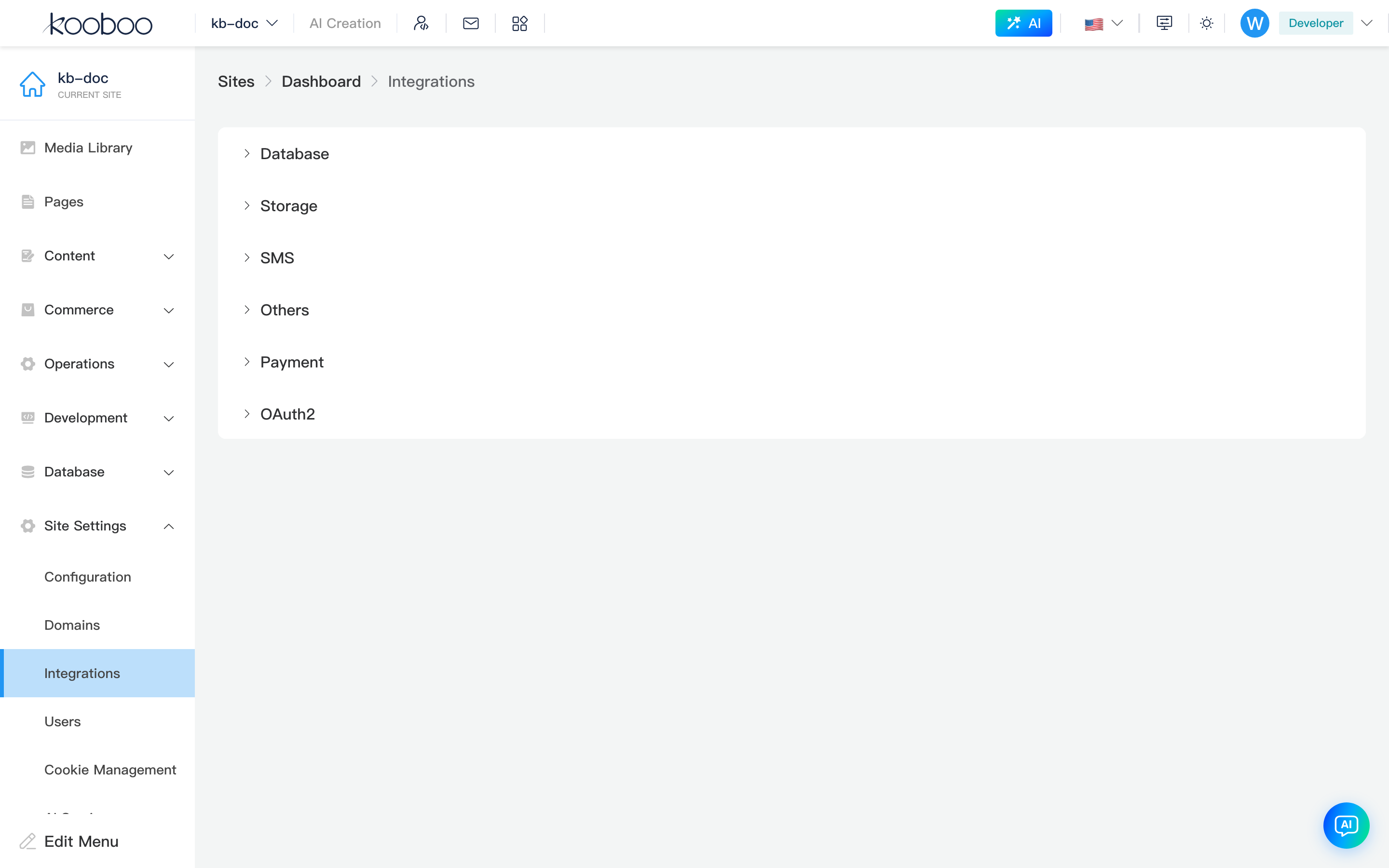 Integrations overview