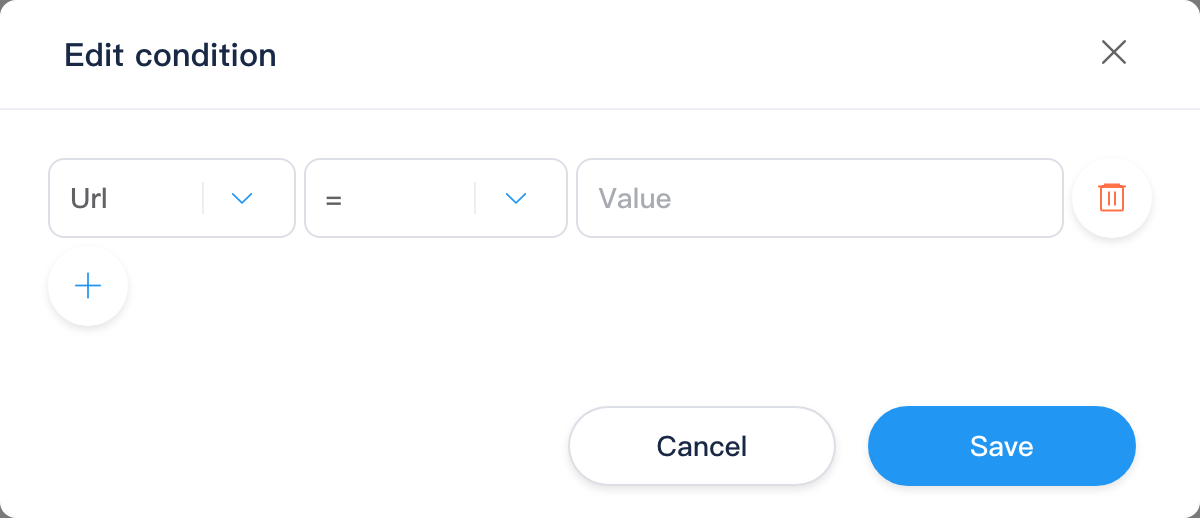 Edit conditions